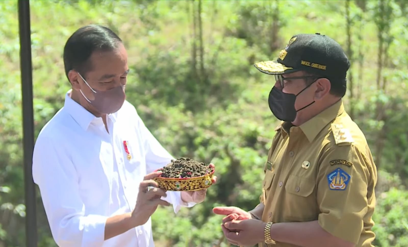 Prosesi penyatuan tanah dan air Nusantara di Titik Nol IKN Nusantara di Penajam Paser Utara, Kalimantan Timur, Senin (14/3). (Foto: istimewa)