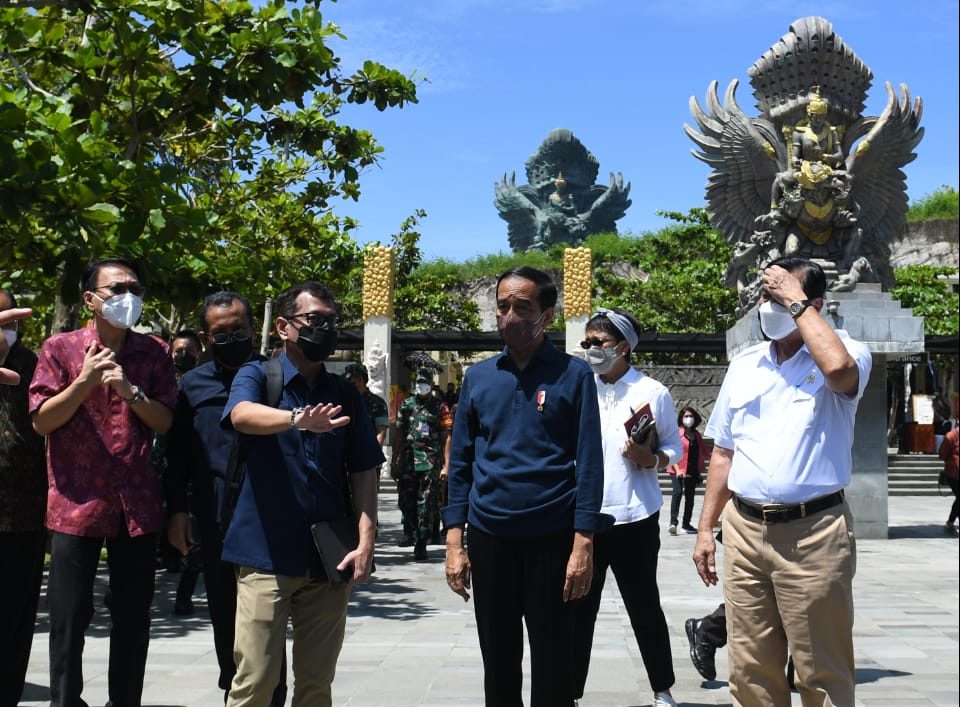 Presiden Jokowi meninjau GWK Cultural Park, yang ada di Kabupaten Badung, dalam kunjungan kerjanya ke Provinsi Bali, pada Jumat (25/03). (Foto: istimewa)