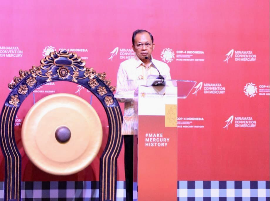 Gubernur Bali, Wayan Koster memberikan sambutan pada, Senin (21/03). (Foto: istimewa)