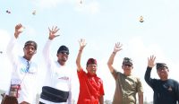 Pembukaan Festival Layang – Layangan Bali Tahun 2022 di Pantai Mertasari, Sanur, Denpasar, pada Minggu (31/07). (Foto: istimewa)