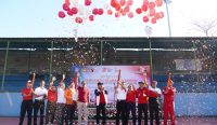 Cok Ace saat membuka Turnamen Olahraga KORPRI 2022, di Lapangan Tenis KONI, Jalan Angsoka, Denpasar, Jumat (05/08). (Foto: istimewa)