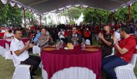 Ramah tamah di halaman Kantor Gubernur Bali, pada Rabu (10/8). (Foto: istimewa)