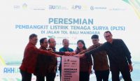Peresmian PLTS di Jalan Tol Bali Mandara pada, Rabu (21/09). (Foto: istimewa)