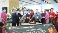 Pembukaan kembali rute Hong Kong-Bali. (Foto: doc. Angkasa Pura I)