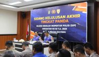 Sidang kelulusan seleksi penerimaan SIP Polda Sulteng, di gedung Rupatma lantai I Mapolda Sulteng, Kamis (2/03/23) malam. (Rahmad/diksimerdeka.com)