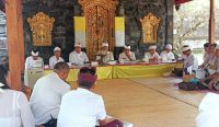 Pre Constructions Meeting di Pura Agung Jagatnatha Denpasar, Senin (20/03/2023). (Agus Pebriana/diksimerdeka.com)