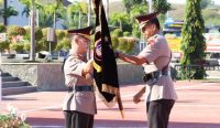 Upacara serah terima pataka Polda Sulawesi Tengah, Kamis (6/4/2023). (Rahmad/diksimerdeka.com)