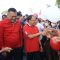 Gubernur Bali, Wayan Koster didampingi Bupati Gianyar, Agus Mahayastra dalam Creative Fun Walk Bali Digfest 2023, Minggu (14/05/23). (Foto: Nyoman/diksimerdeka.com)