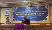 Ket foto : Univeristas Udayana melalui Satgass PPKS gelar sosialisasi pencegahan dan penanganan kekerasan seksual, Jumat (14/07/2023).