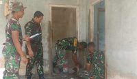 Dandim 1611/Badung saat meninjau pengerjaan TTMD 117 Di Desa Darmasaba, Abiansemal, Badung, Sabtu (05/08/2023). (Foto: Nyoman/diksimerdeka.com)