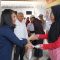 Bupati Asahan H. Surya BSc menyerahkan bantuan sosial sekaligus meresmikan posko taruna siaga bencana di halaman kantor Dinas Sosial