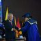 Menteri PUPR Basuki Hadimuljono mengukuhkan seorang wisudawan Politeknik PU Angkatan 2020 di Auditorium Kampus Politeknik PU, Semarang, Senin (18/09/2023). Foto: dok/biro komunikasi publik PUPR.