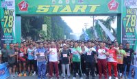 Dalam rangka memeriahkan Hari Ulang Tahun (HUT) ke-78 TNI, Kodim 0208/Asahan menggelar Fun Run di depan Markas Kodim 0208/Asahan, Minggu (08/10/2023)