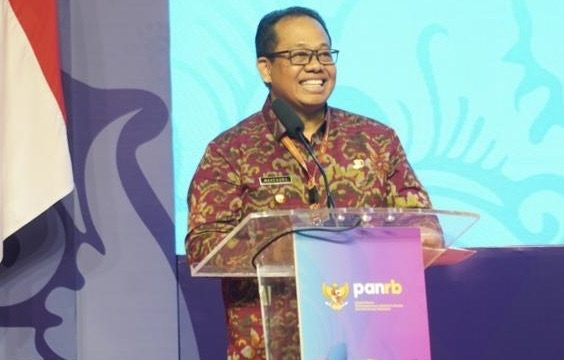 Pj. Gubernur Bali, Sang Made Mahendra Jaya menyampaikan apresiasi atas dipilihnya Bali menjadi tuan rumah RB XPeriance, Selasa (05/12/2023). Foto: dok/Pemprov Bali