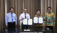 Penandatanganan Nota Kesepahaman (MoU) antara Rektor Unud dengan Rektor Ubhara Surabaya, bertempat di Ruang Bahasa Gedung Rektorat Unud Kampus Jimbaran, Senin (29/1/2024).