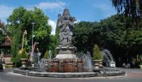 Patung Catur Muka yang terletak di Pusat Kota Denpasar