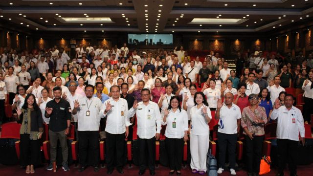 Workshop bank sampah dan pengelolaan TPS3R yang digelar Dinas Lingkungan Hidup dan Kebersihan Kota Denpasar, di ruang Taksu Dharma Negara Alaya, Rabu (28/8/2024). Foto: dok/Pemkot Denpasar