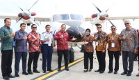 Penjabat (Pj) Gubernur Bali, S. M. Mahendra Jaya saat menghadiri penandatanganan Framework Agreement antara PT Dirgantara Indonesia, PT Jamkrida Bali Mandara, Bali International Flight Academy, PT Nusantara Turbin & Propulsi, serta MS Tech, Sabtu (21/9/2024). Foto: dok/Pemprov Bali