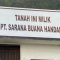 Plang Bali Handara di atas tanah negara. Foto: dok/diksimerdeka.com