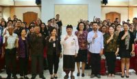 Pelaksanaan sosialisasi UMK Tahun 2025 yang digelar Dinas Tenaga Kerja dan Sertifikasi Kompetensi di Gedung Shanti Graha Denpasar pada Jumat (20/12/2024). Foto: dok/Pemkot Denpasar