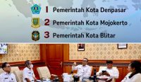 Wali Kota Denpasar, I Gusti Ngurah Jaya Negara saat mengikuti kegiatan daring peluncuran Indikator MCP 2025 oleh KPK RI, di Ruang Rapat Walikota Denpasar, Rabu (5/3/2025). Foto: dok/Pemkot Denpasar