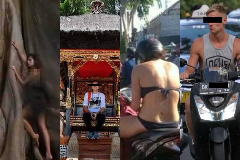 Sejumlah pelanggran yang dilakukan wisatawan asing selama berada di Bali. Foto: dok/ist