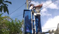 Pengecekan Lampu Penerang Jalan di Kota Denpasar paska Hari Raya Nyepi. Foto: :dok/pribadi