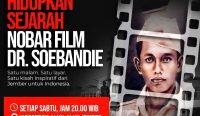 Foto: Kisah Heroik dr. Soebandi Diputar di Videotron Alun-Alun Jember