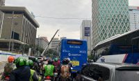 Situasi Jalan Thamrin Jakarta, Kamis (19/06/2025). Foto: dok/Agus P