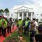 Foto: Pembangunan gedung Tower Ruang Kuliah Bersama (RKB) lima lantai Universitas dr Soebandi, Sabtu (12/7).