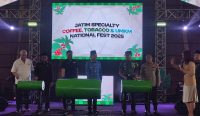 Foto: Bupati Jember Muhammad Fawait membuka Festival Kopi dan Tembakau Nusantara 2025, Kamis (17/7/2025)