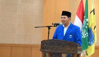 Foto: Ketua PMII Denpasar, Teguh Alfaidzin, menyampaikan kritik terhadap kepemimpinan PKC PMII Bali-Nusra dalam forum resmi. (Foto: Dok. PMII Denpasar)