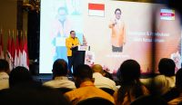 Ketua Umum Partai Hati Nurani Rakyat (Hanura) Oesman Sapta Odang (Oso) saat membuka Musda Hanura Bali, Senin (11/8/2025). Foto: dok/Pemprov Bali.