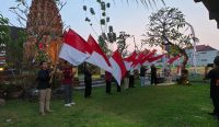 Pengibaran Bendera Merah Putih di Rumah Kebangsaan. Foto: dok/pribadi