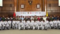 Sekretaris Daerah Provinsi Bali, Dewa Made Indra resmi mengukuhkan Paskibraka Provinsi Bali Tahun 2025, Jumat (15/8/2025). Foto: dok/Pemprov Bali