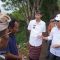 Peninjauan ke lokasi proyek pembangunan Bumi Perkemahan Bukit Tengah yang berlokasi di Desa Pesinggahan, Kecamatan Dawan, Kamis (12/6).