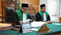 Sidang kedua gugatan pembatalan perkawinan antara seorang Warga Negara Indonesia (WNI) dengan Warga Negara Asing (WNA) asal Arab Saudi, Selasa (12/08/2025). Foto: dok/pribadi