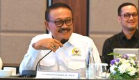 Anggota BAKN DPR RI Gde Sumarjaya Linggih menyoroti kualitas penyaluran KUR saat Kunjungan Kerja BAKN DPR RI di Padalarang, Kabupaten Bandung, Jawa Barat, Rabu (28/1/2026).
