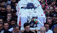 pemakaman jurnalis Amal Khalil Lebanon konflik Israel Hezbollah