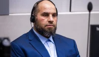 Khaled Mohamed Ali El Hishri hadir di Pengadilan Kriminal Internasional ICC pada sidang di Den Haag.