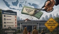 Ilustrasi pemangkasan dana transfer ke daerah yang berdampak pada layanan publik dan fiskal pemerintah daerah.
