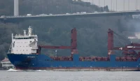 Kapal kargo Rusia Ursa Major melintas di Selat Bosphorus, Istanbul, sebelum tenggelam di perairan Spanyol.