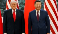 Presiden China Xi Jinping dan Presiden Amerika Serikat Donald Trump dalam pertemuan di tengah meningkatnya tensi soal Taiwan.