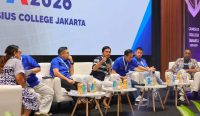 Wakil Menteri Kesehatan RI Dante Saksono Harbuwono menjadi pembicara dalam diskusi kesehatan pada Canisius Health Expo 2026 di Kolese Kanisius Jakarta.