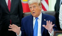 Donald Trump membahas kesepakatan damai Amerika Serikat dan Iran di Washington DC