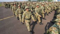 Peserta Latsarmil Manajer KDMP mengikuti upacara pembukaan Pendidikan dan Pelatihan SPPI Koperasi Desa Merah Putih di Lanud Halim Perdanakusuma, Jakarta.