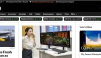 Tampilan halaman utama Bloomberg yang menjadi sorotan setelah media tersebut kalah dalam gugatan pencemaran nama baik di Pengadilan Tinggi Singapura.