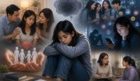 Ilustrasi kesehatan mental remaja Indonesia yang menunjukkan pentingnya dukungan keluarga dan konseling psikologis