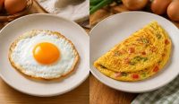 Telur Ceplok atau Telur Dadar - Ilustrasi perbandingan telur ceplok dan telur dadar sebagai pilihan menu bergizi untuk pola makan sehat.