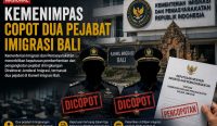 Pencopotan dua pejabat Imigrasi Bali. Ilustrasi AI/diksimerdeka.com